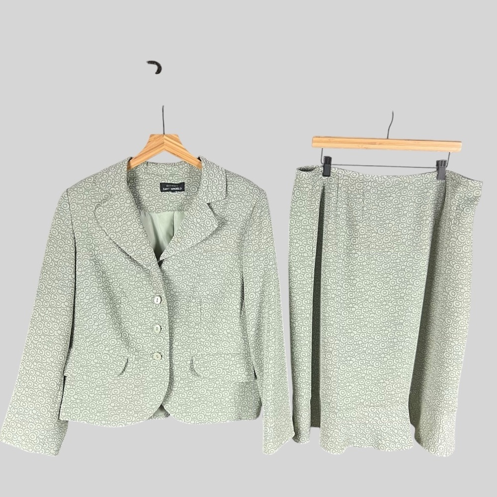 Giorgio Sant Angelo Vintage Jaquard Jacket and Skirt.